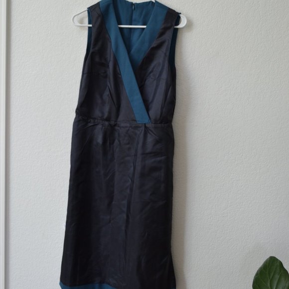 Pendleton 100% Virgin Wool Dress Faux Wrap Style Sleeveless Size 8 - Picture 8 of 12